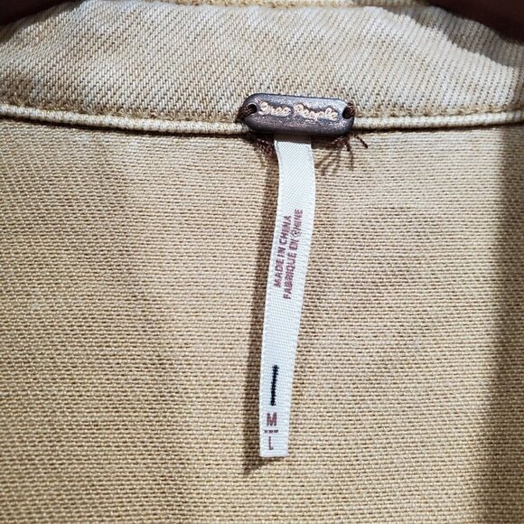 Free People Women's Natural Out In The Thunder Utility Romper Tan+ Size M/L - Picture 8 of 16